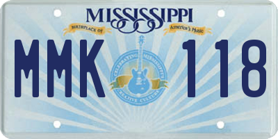 MS license plate MMK118