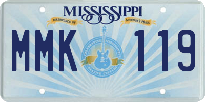 MS license plate MMK119
