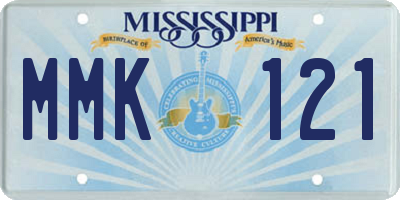 MS license plate MMK121