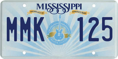 MS license plate MMK125