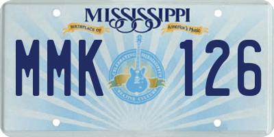 MS license plate MMK126