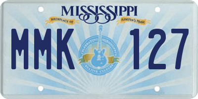MS license plate MMK127