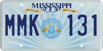 MS license plate MMK131