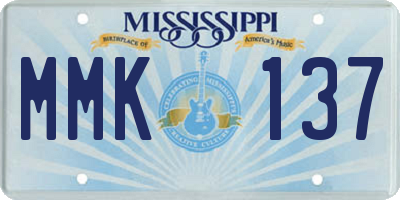 MS license plate MMK137