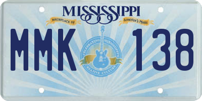 MS license plate MMK138