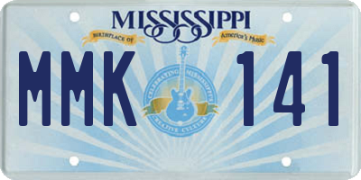 MS license plate MMK141