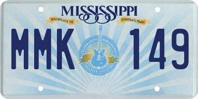 MS license plate MMK149