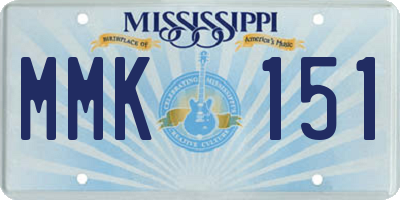 MS license plate MMK151