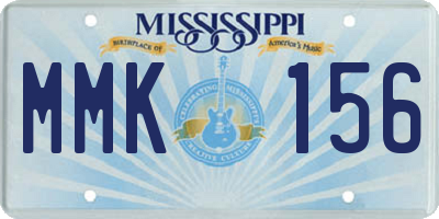 MS license plate MMK156
