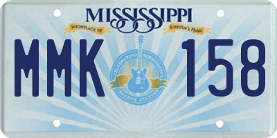 MS license plate MMK158