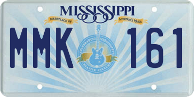MS license plate MMK161