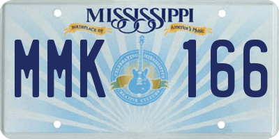 MS license plate MMK166
