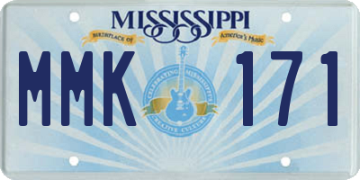 MS license plate MMK171
