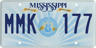 MS license plate MMK177