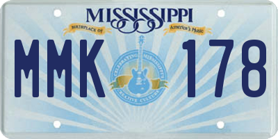 MS license plate MMK178