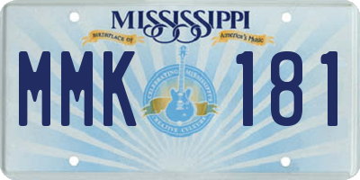 MS license plate MMK181