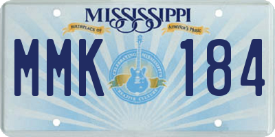MS license plate MMK184
