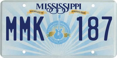 MS license plate MMK187