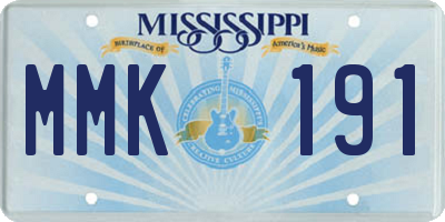 MS license plate MMK191