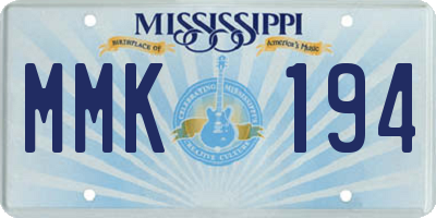 MS license plate MMK194