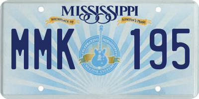 MS license plate MMK195