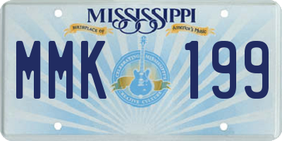 MS license plate MMK199
