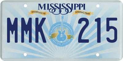 MS license plate MMK215