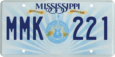 MS license plate MMK221
