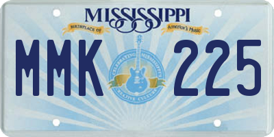 MS license plate MMK225