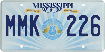 MS license plate MMK226