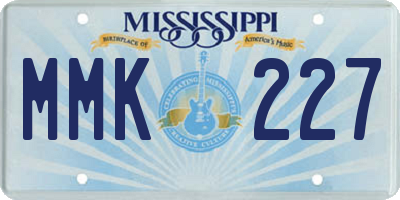 MS license plate MMK227