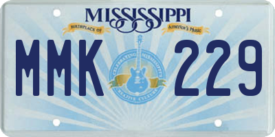 MS license plate MMK229