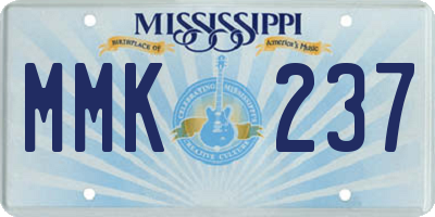 MS license plate MMK237