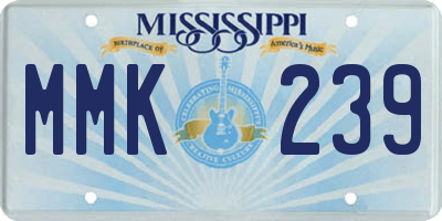 MS license plate MMK239
