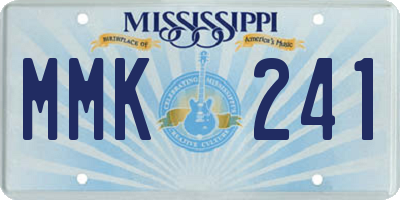 MS license plate MMK241
