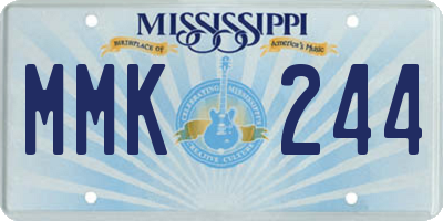 MS license plate MMK244