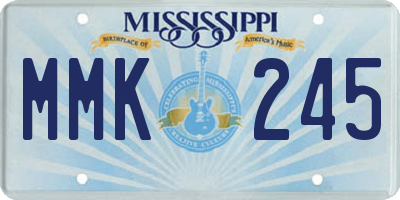 MS license plate MMK245