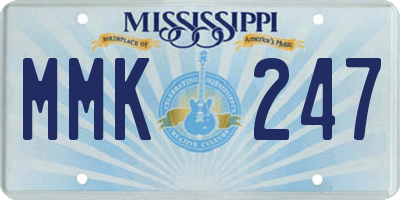 MS license plate MMK247