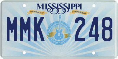 MS license plate MMK248