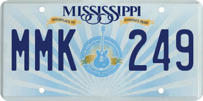 MS license plate MMK249