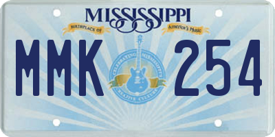 MS license plate MMK254