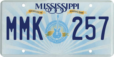 MS license plate MMK257