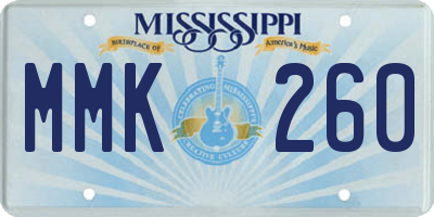 MS license plate MMK260