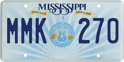 MS license plate MMK270