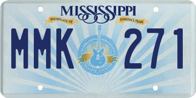 MS license plate MMK271