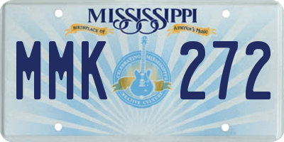 MS license plate MMK272