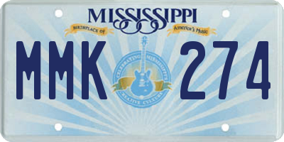 MS license plate MMK274