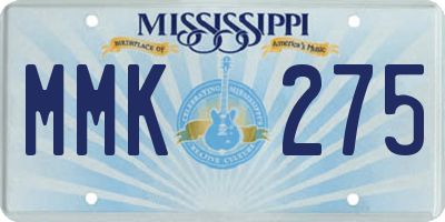 MS license plate MMK275