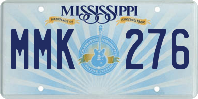 MS license plate MMK276