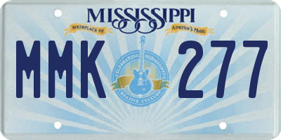 MS license plate MMK277